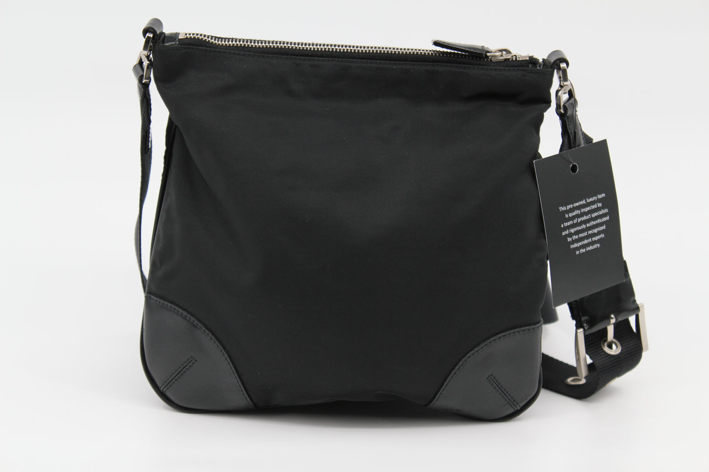 Prada - Black Nylon Leather Shoulder Bag