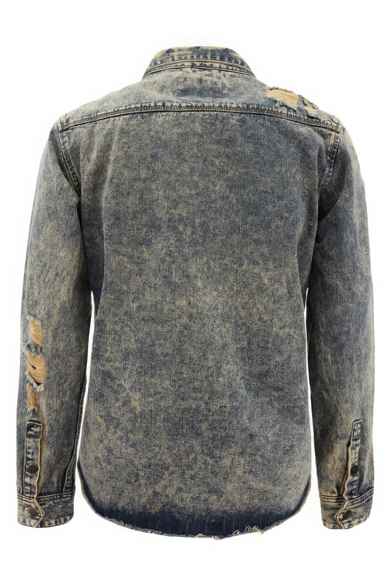 Men's Ripped Denim Overshirt