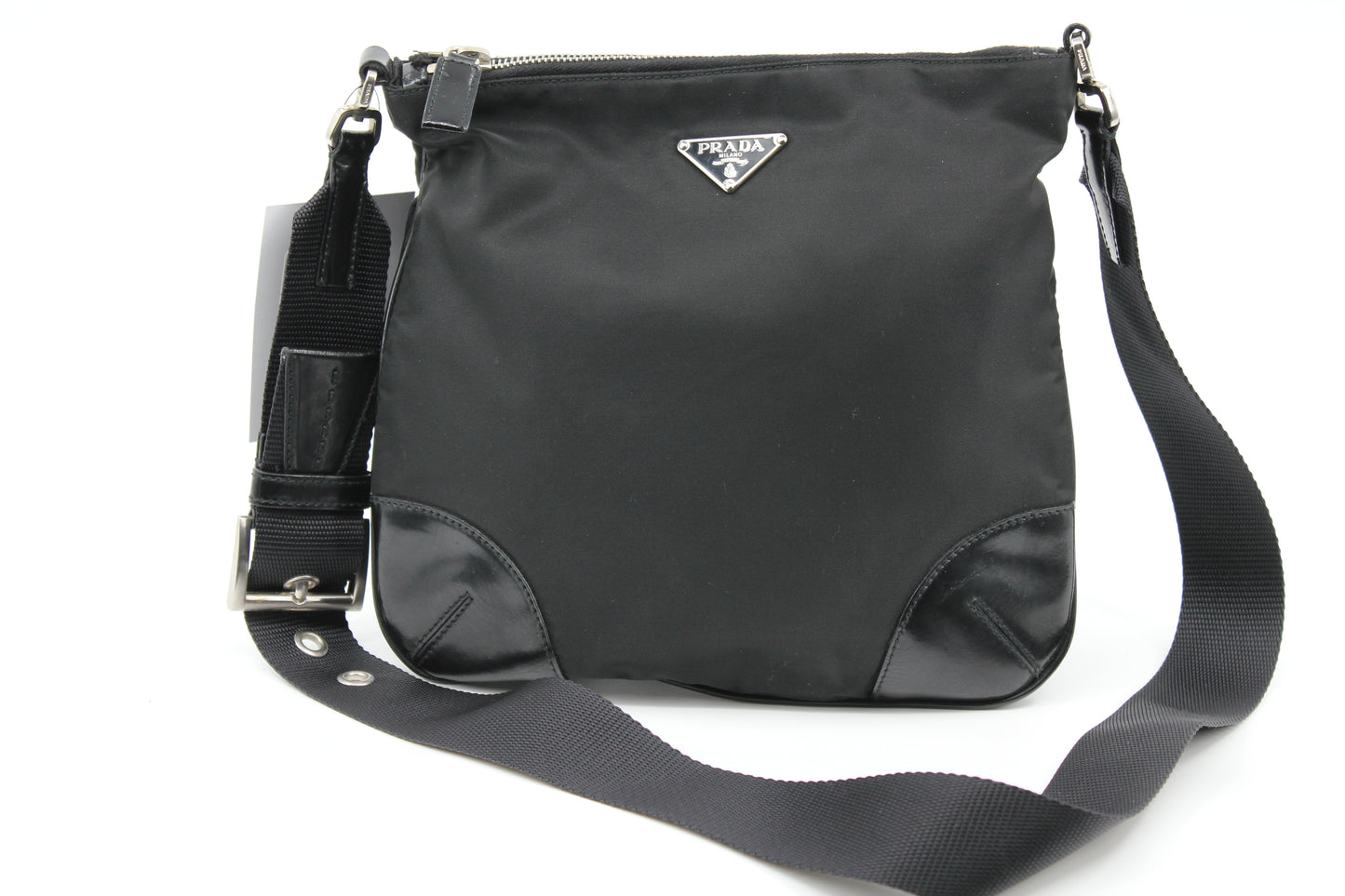 Prada - Black Nylon Leather Shoulder Bag