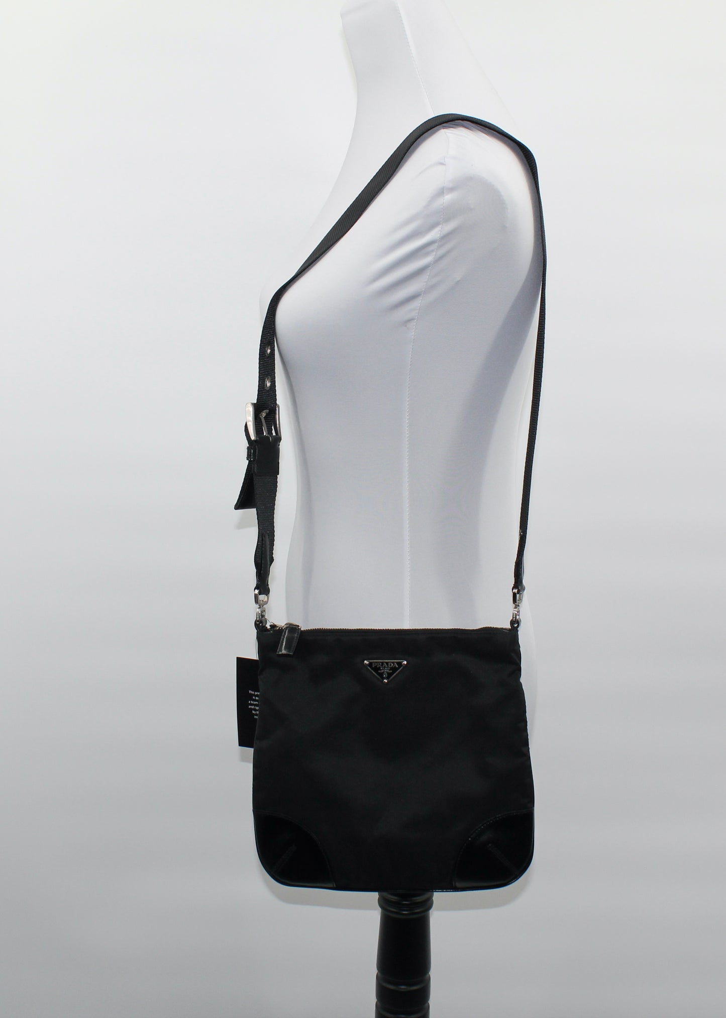 Prada - Black Nylon Leather Shoulder Bag