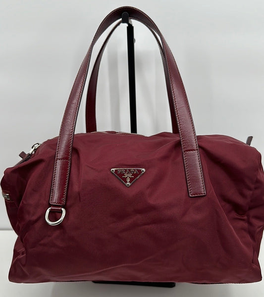 Prada Red Nylon Shoulder Bag