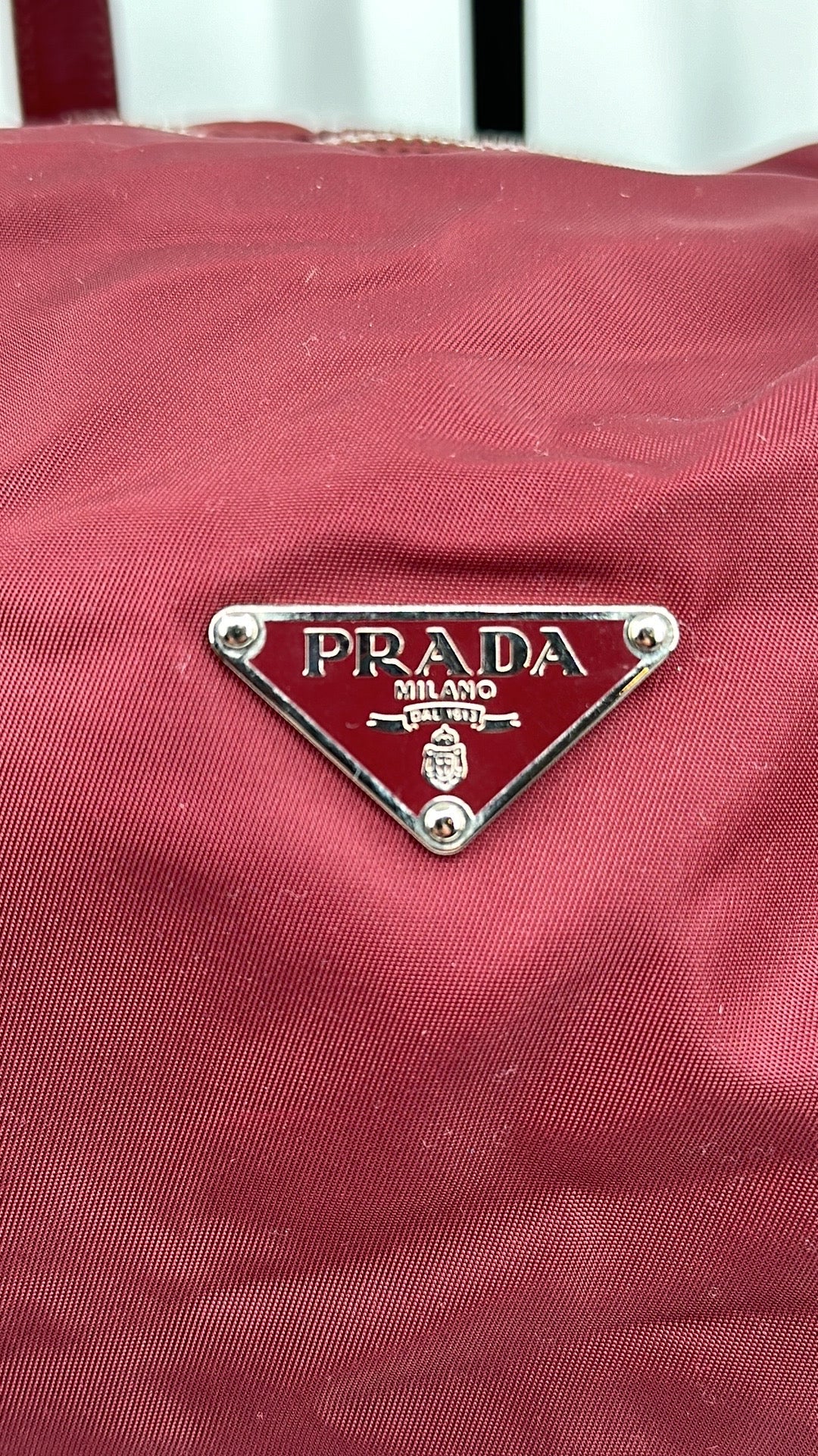 Prada Red Nylon Shoulder Bag