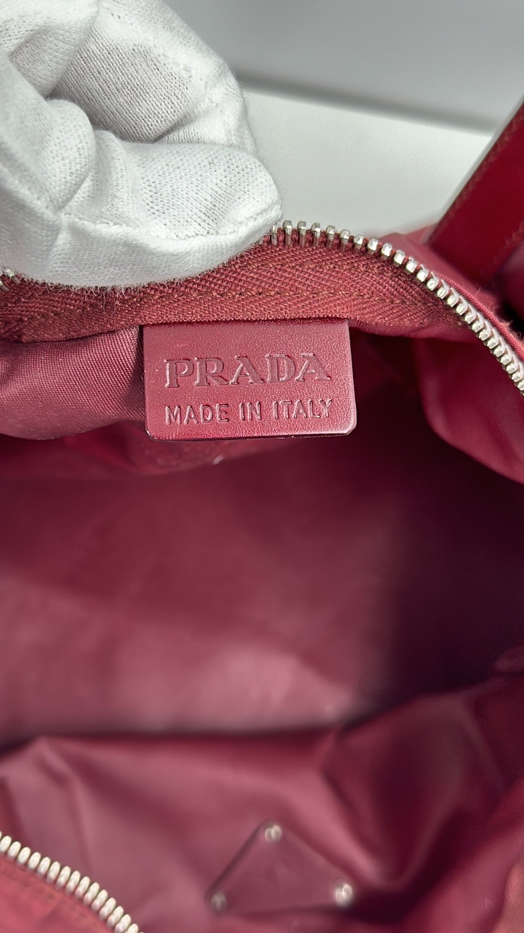 Prada Red Nylon Shoulder Bag