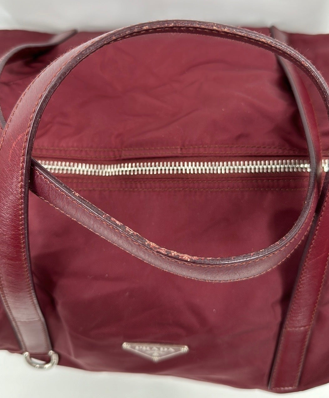 Prada Red Nylon Shoulder Bag