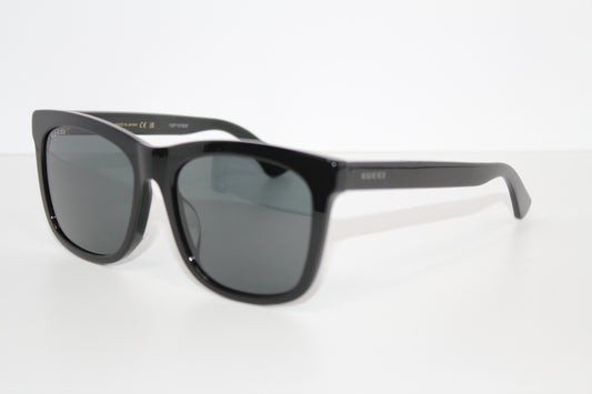 Gucci Full Rim Rectangle Sunglasses- Black/Smoke