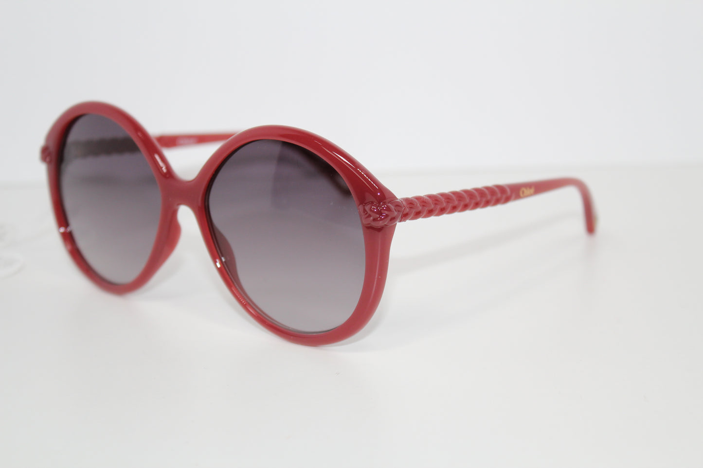 Chloe Full Rim Round Sunglasses- Pink