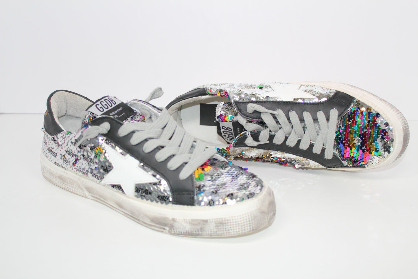 Golden Goose May Sequin Low-Top Sneakers