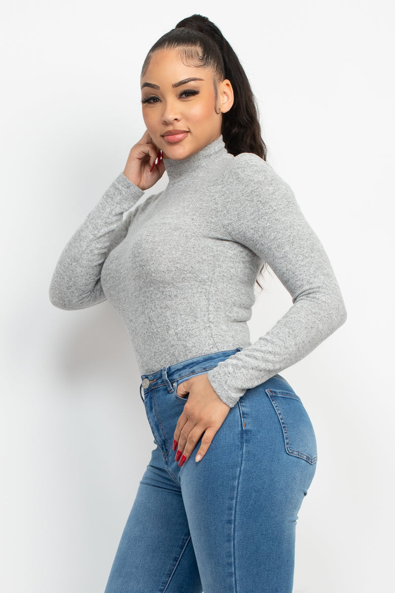 Mock Neck Long Sleeve Top