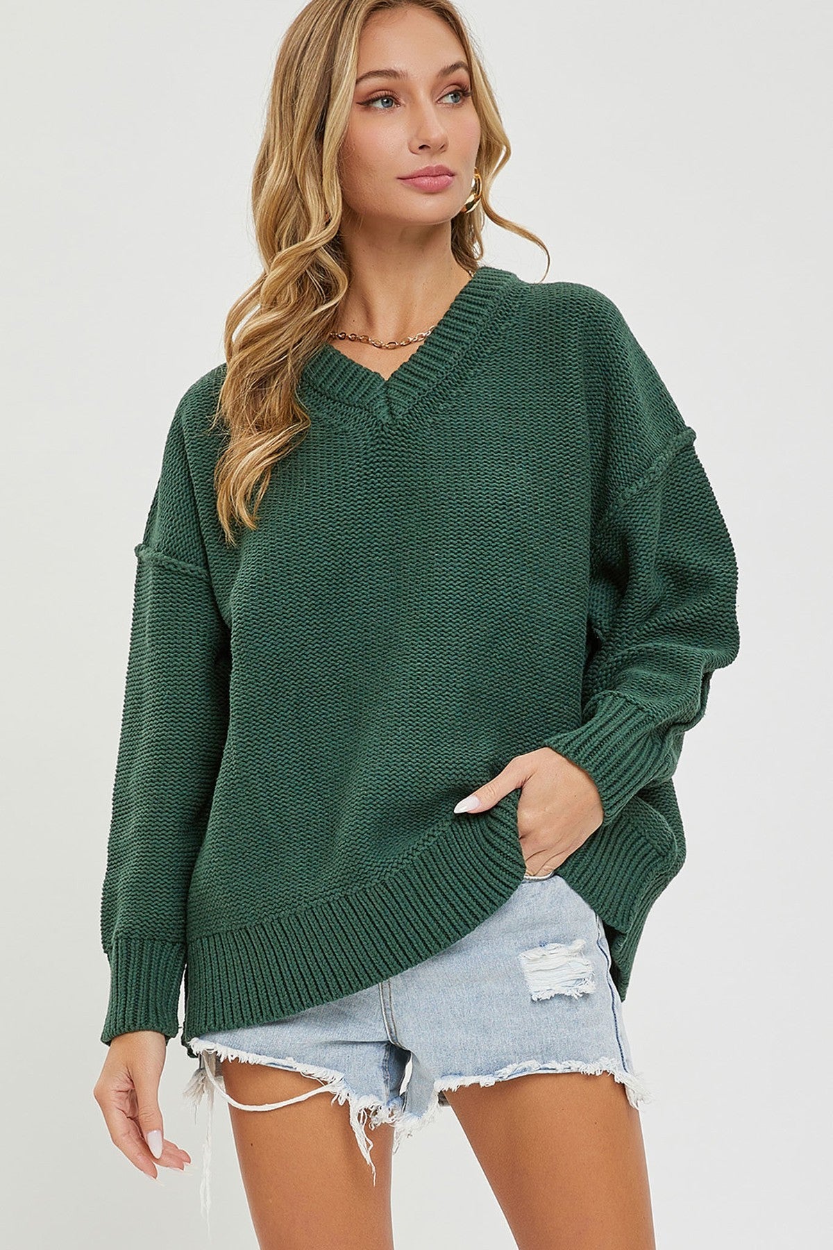 V Neck Oversized Sweater